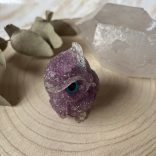 Ametiszt, gyantába öntött ásványbagoly