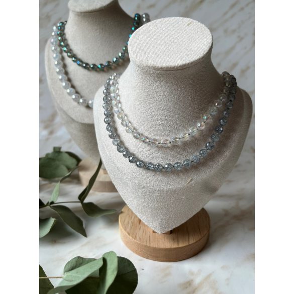 Fazettált aurakvarc nyaklánc