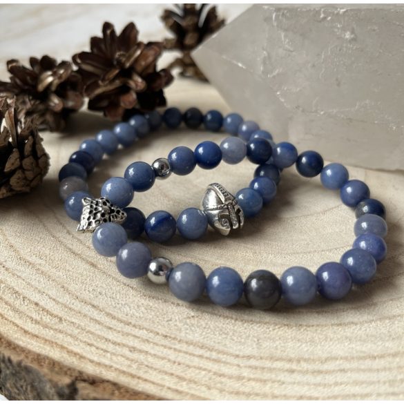 Kalcit karkötő jaguár gyönggyel