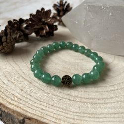 Jáde karkötő réz színű életfával