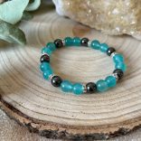 Jáde - hematit karkötő