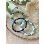 Jáde - hematit karkötő