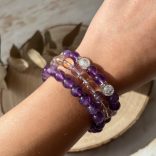 Ametiszt - Hegyi kristály karkötő