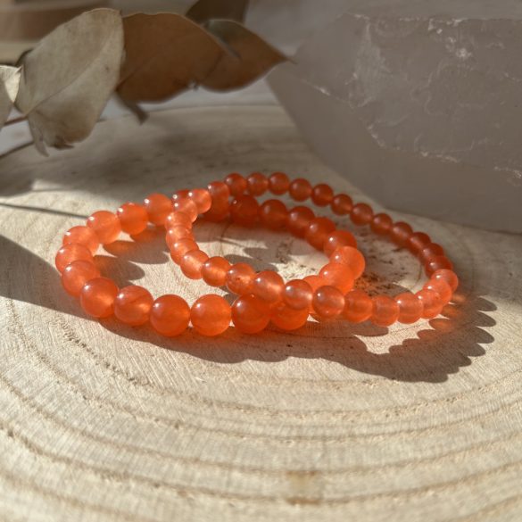 Jáde (festett narancs) karkötő